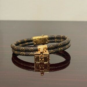 Louis Vuitton Gold and Brown Bracelet